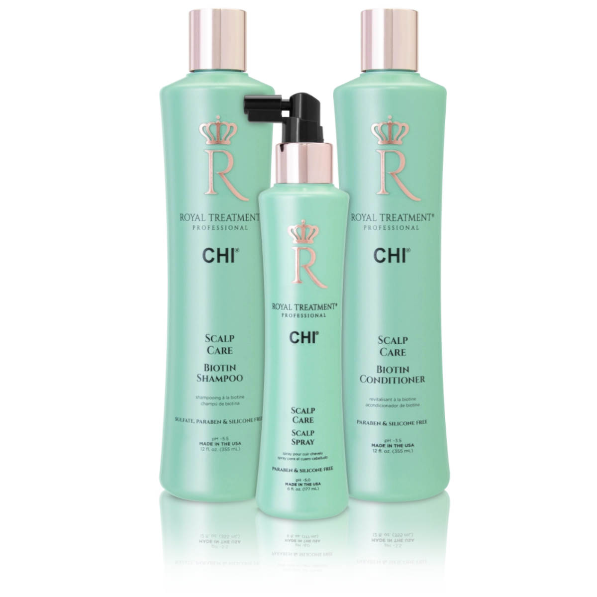 Image of Scalp Care Biotin Shampoo, Scalp Care Biotin Conditioner, and Scalp Care Scalp Spray bottles Image of Scalp Care Biotin Shampoo, Scalp Care Biotin Conditioner, and Scalp Care Scalp Spray bottles