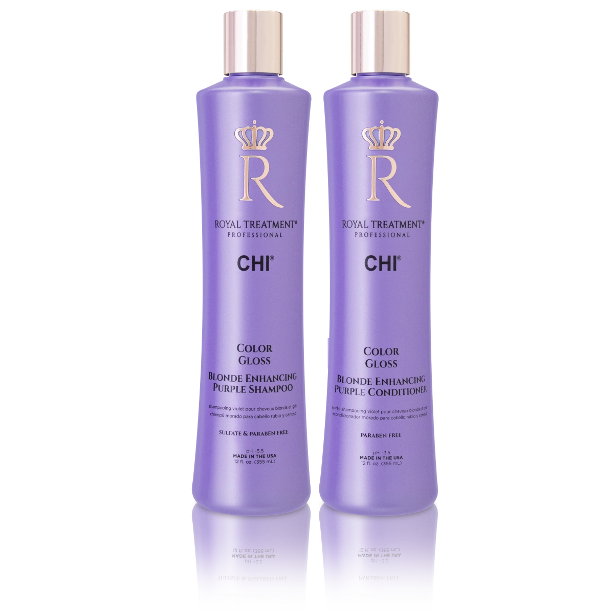 Image of Blonde Enhancing Purple Shampoo and Conditioner bottles Image of Blonde Enhancing Purple Shampoo and Conditioner bottles