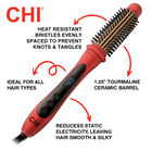 1.25 inch Tourmaline Ceramic Heated Round Brush - Ruby Red, , large image number null