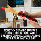 1 Inch Tourmaline Ceramic Curling Iron - Ruby Red, , large image number null