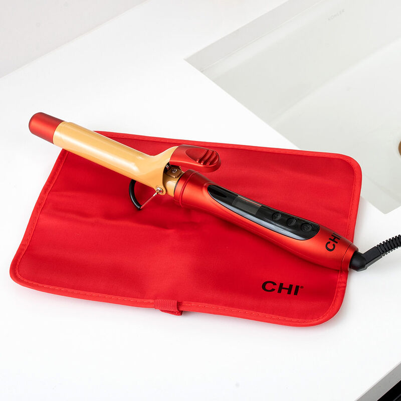 1 Inch Tourmaline Ceramic Curling Iron - Ruby Red, , large image number null