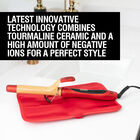 1 Inch Tourmaline Ceramic Curling Iron - Ruby Red, , large image number null